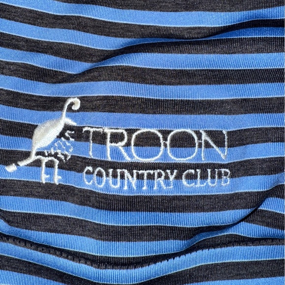 Peter Millar Summer Comfort Polo MF20EK04S Blue and Black Striped. Men’s Large - Picture 8 of 12